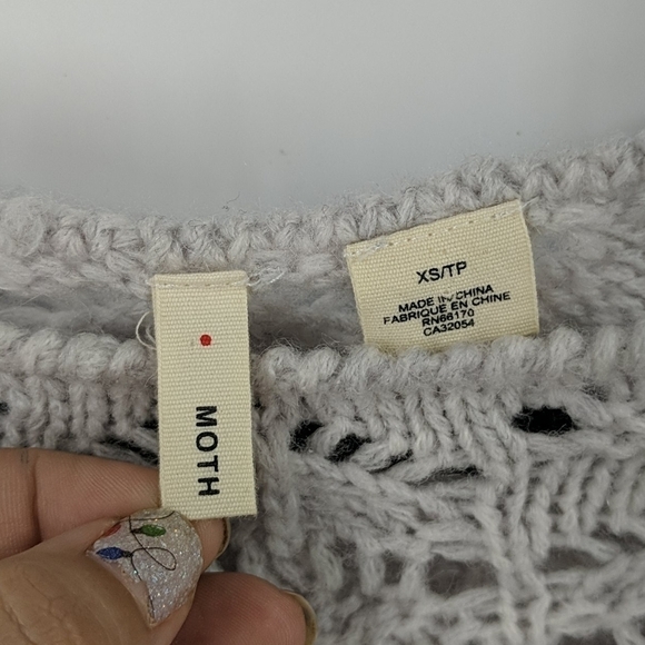 MOTH Anthropologie Open Knit Detail Sweater - Picture 3 of 5